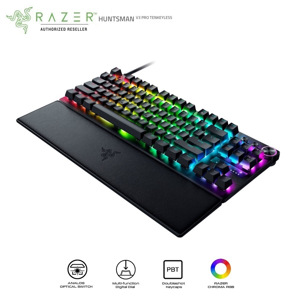 Bàn phím Razer Huntsman V3 Pro Tenkeyless - Tenkeyless Analog Optical Esports Keyboard_Mới, hàng chính hãng