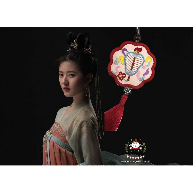 Bộ kit tự thêu túi thơm TRƯỜNG CA HÀNH, DIY túi thơm handmade cổ trang- tự làm kit thêu tay bách hóa na na