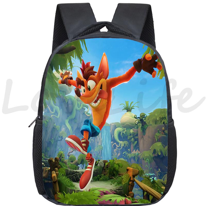 12 Inch Ba Lô Crash Bandicoot 4: nó Nói Về Thời Gian Mẫu Giáo Túi Trò Chơi Trên Chạy Schoolbags Con Có Túi Mochila Trẻ Em Túi