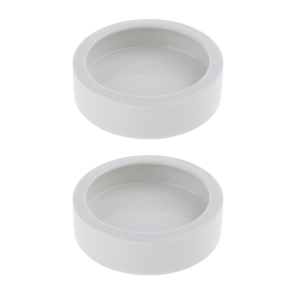2 Pcs Reptile Feeder Ceramics Food Bowl Anti-escape Dish for Medium