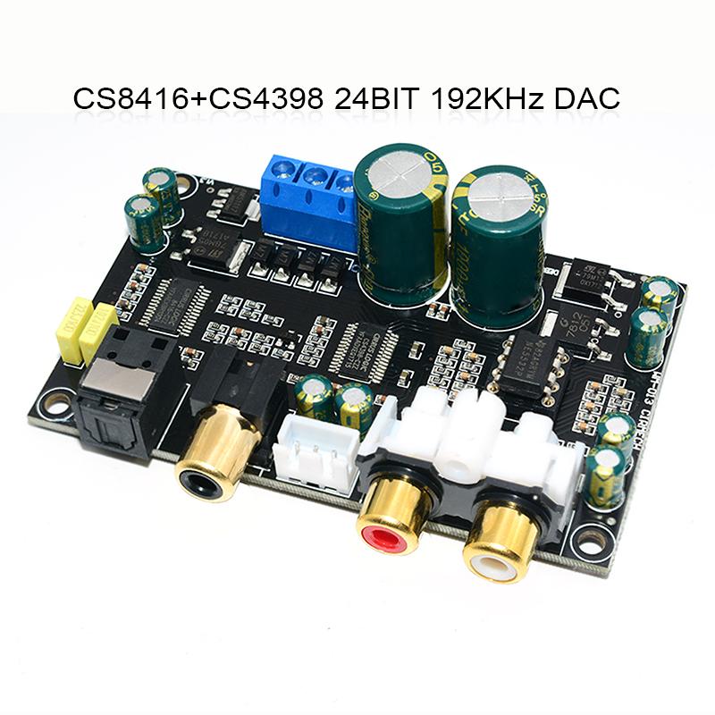 DLHiFi Quang Đồng Trục Bộ Giải Mã Âm Thanh CS8416 CS4398 24BIT192KHz SPDIF Quang Đắc Bộ Giải Mã Cho Bộ Khuếch Đại HiFi