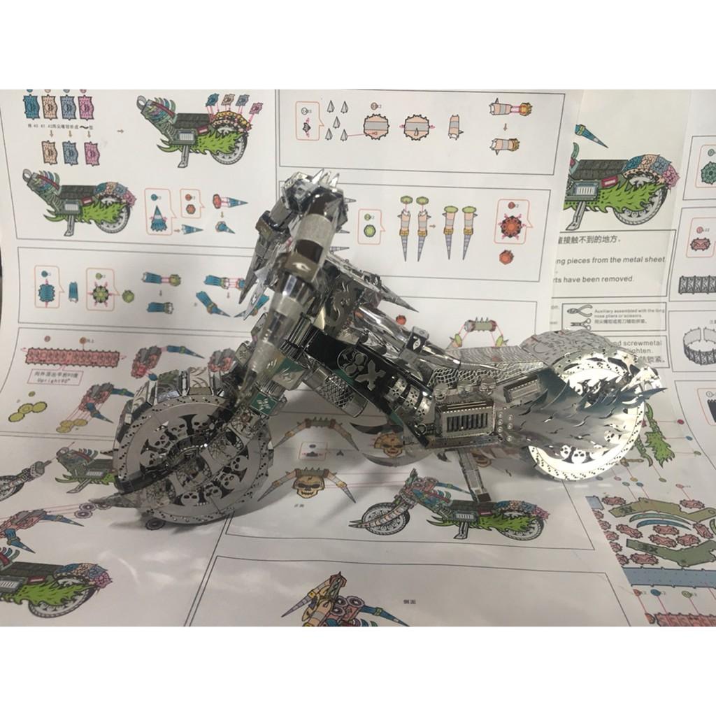 Mô Hình Lắp Ráp 3d Xe mô tô Ghostrider Concept