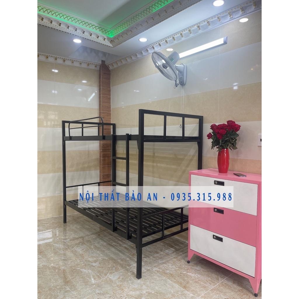 Giường ngủ sắt 2 tầng sinh viên cao cấp  Bảo An 1m2x2m