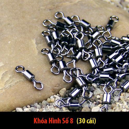 Khóa link số 8, mà ní buộc dây câu đài, 30 chiếc khóa link câu cá ( giá siêu khuyến mại )