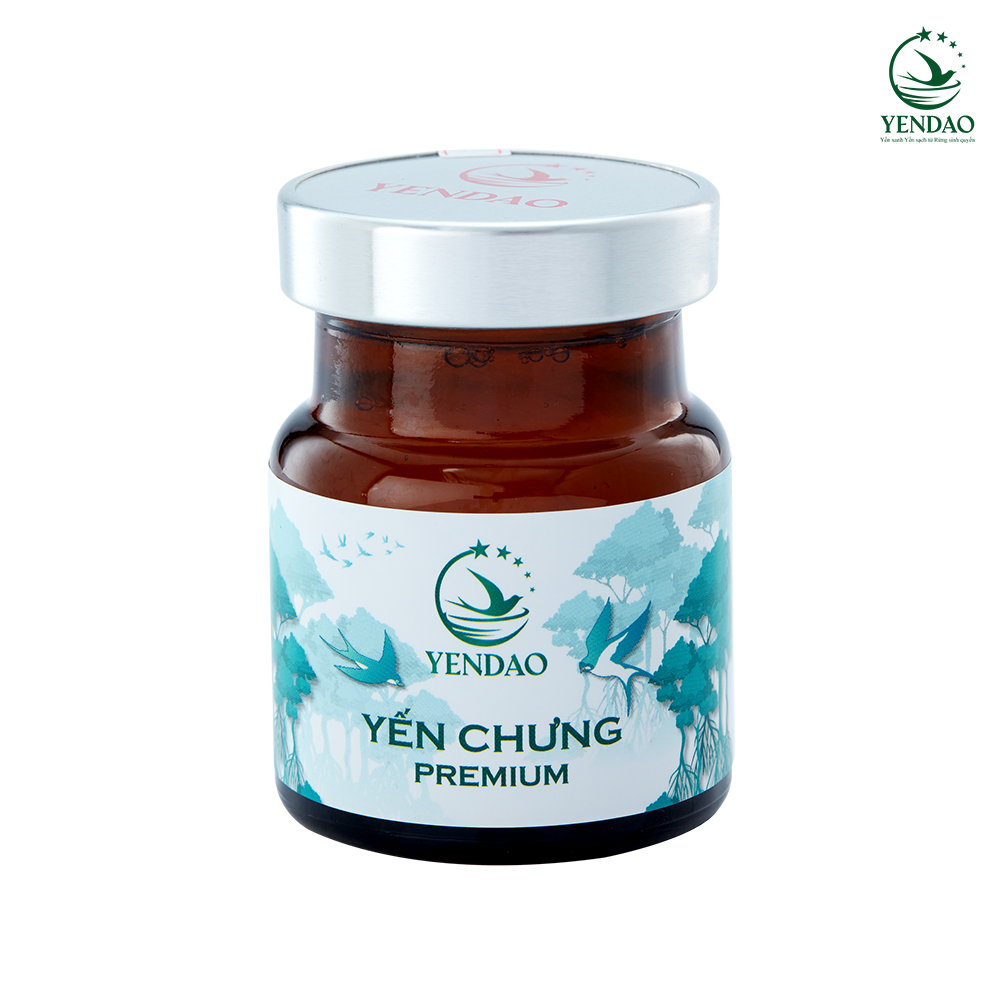 Yến Chưng Premium - Yến Chưng Tươi Từ Cần Giờ Tốt Cho Sức Khoẻ Hộp Cứng 8 Hũ