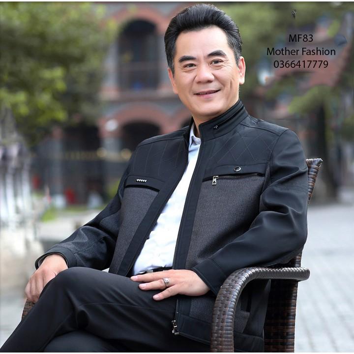 Áo khoác cho bố, áo khoác lót lông nam trung tuổi MF83