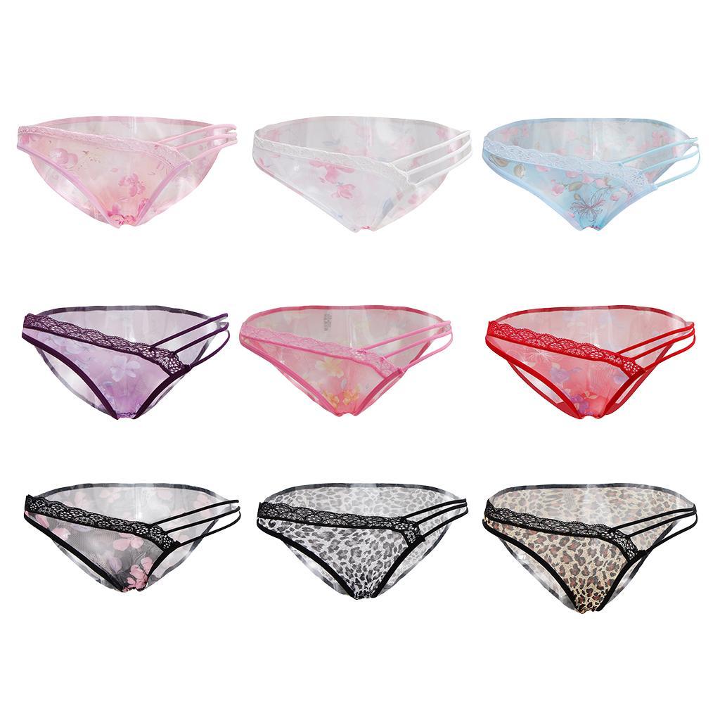 Women's Underwear Soft Mesh Stretchy Breathable Floral Lace Bandage Invisible Panties
