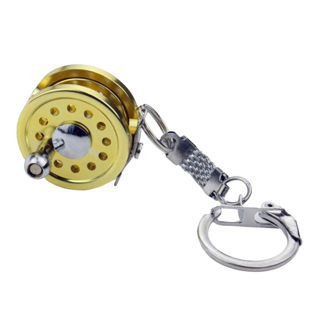 Aluminum Alloy Key Mini Fishing Chains Pendant Decoration Gold