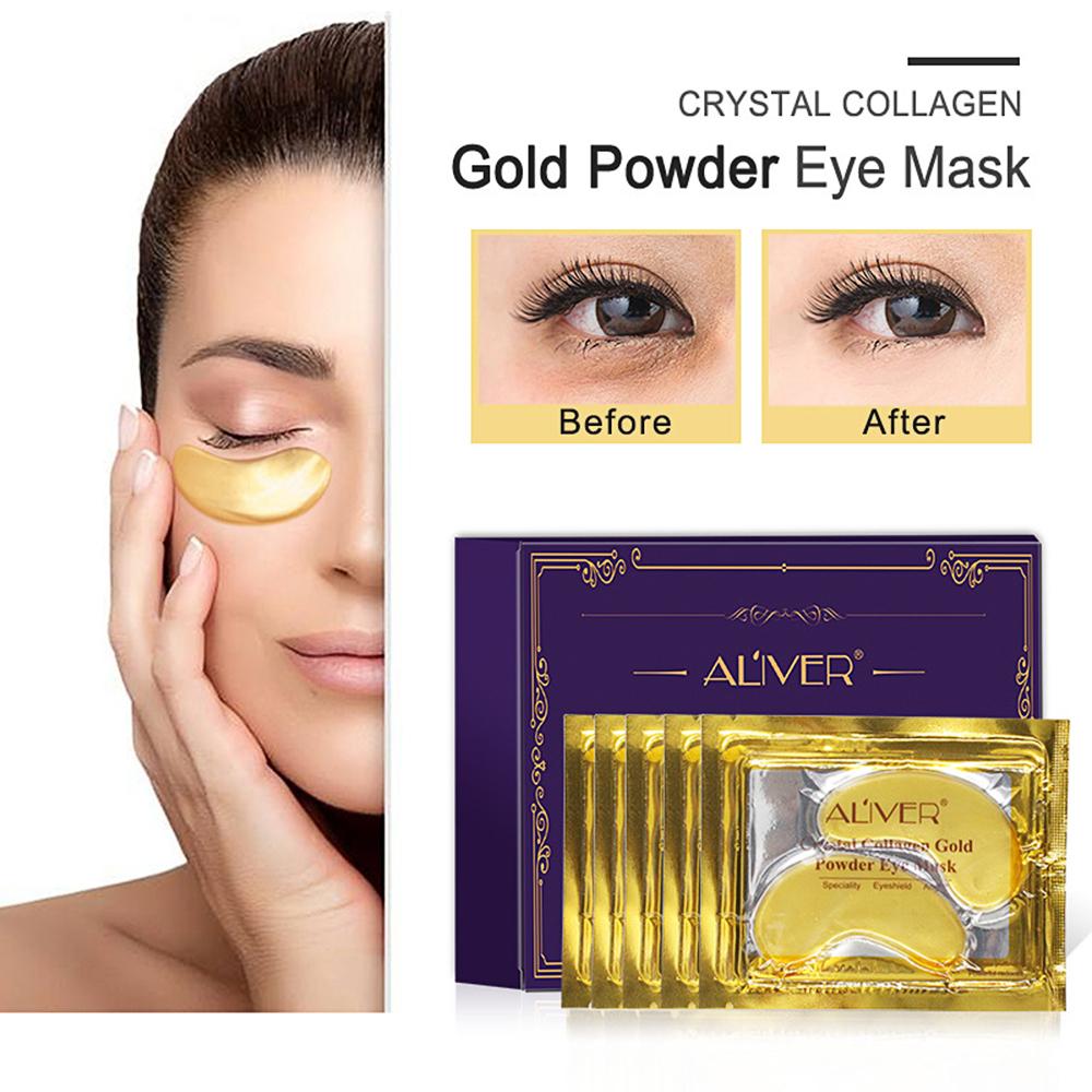 10 cặp Mặt nạ dưỡng ẩm tinh thể vàng Collagen cho mắt chuyên nghiệp Chống lão hóa Xóa nếp nhăn