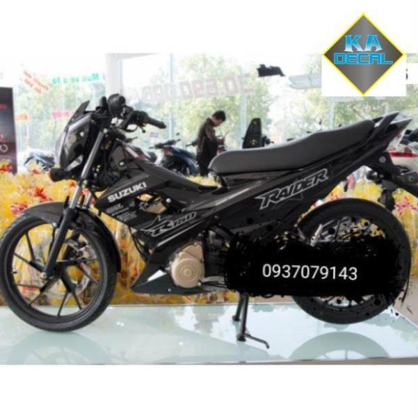 Tem rời raider xăng cơ dán xe xám