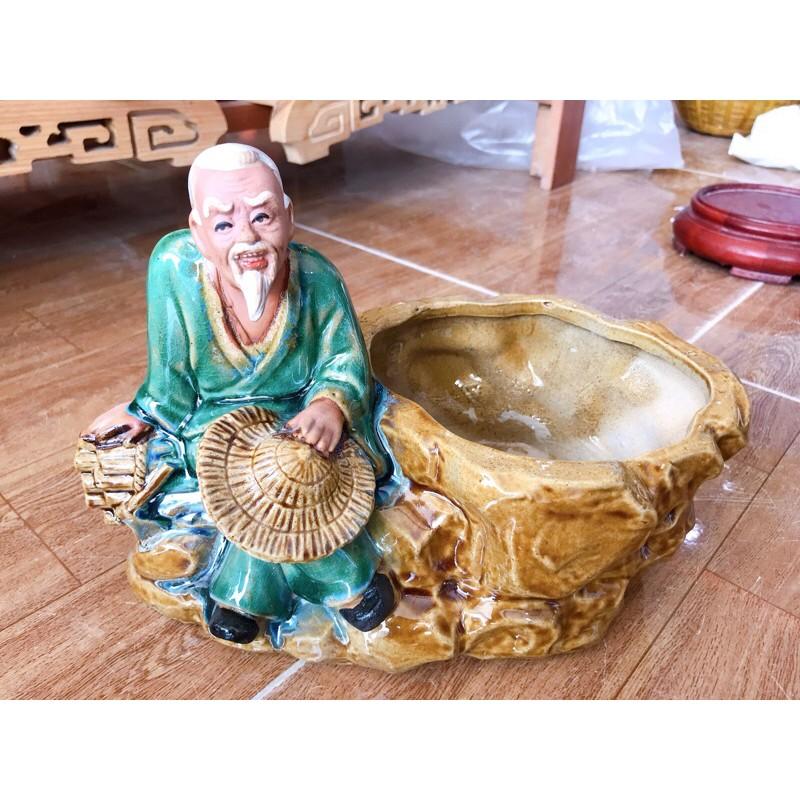 Chậu tượng bonsai ông lão đốn củi