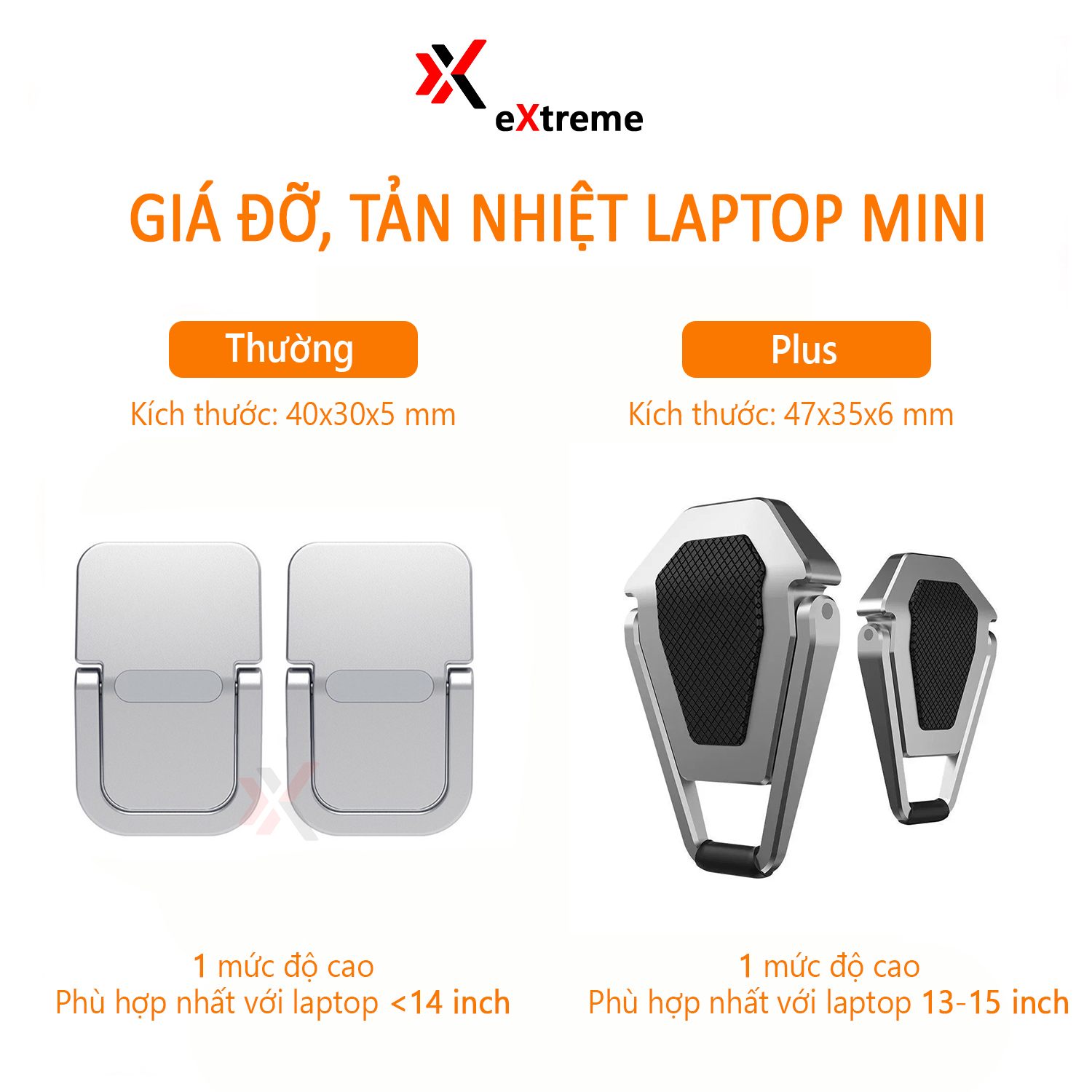 Giá kê tản nhiệt laptop mini eXtreme GL1101 nâng cao laptop, giúp đối lưu không khí, tản nhiệt laptop - Hàng chính hãng