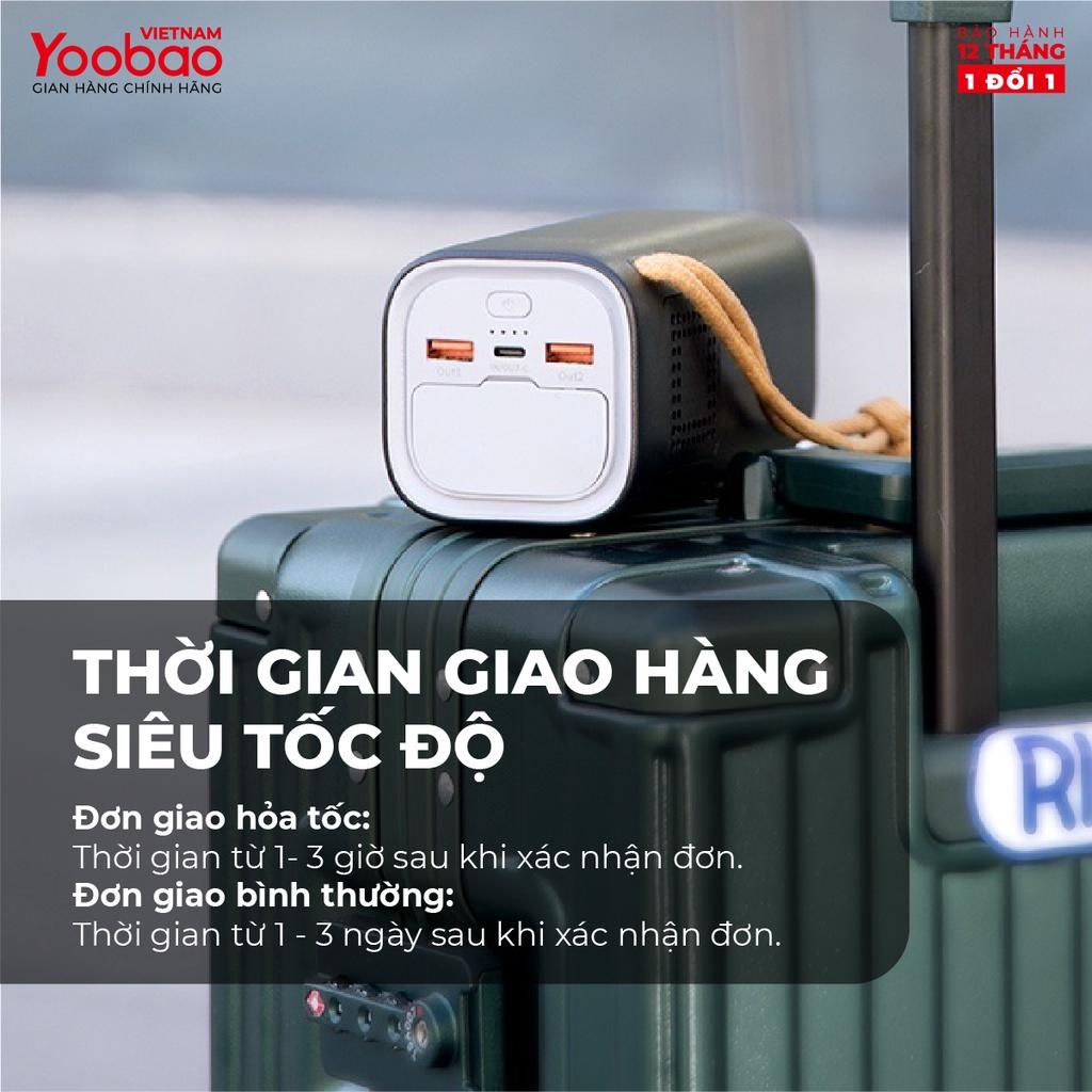 Trạm sạc dự phòng Yoobao EN100 dung lượng 20000mAh Tích hợp đèn pin 20000mah PD45W 220V/100W - Hàng chính hãng