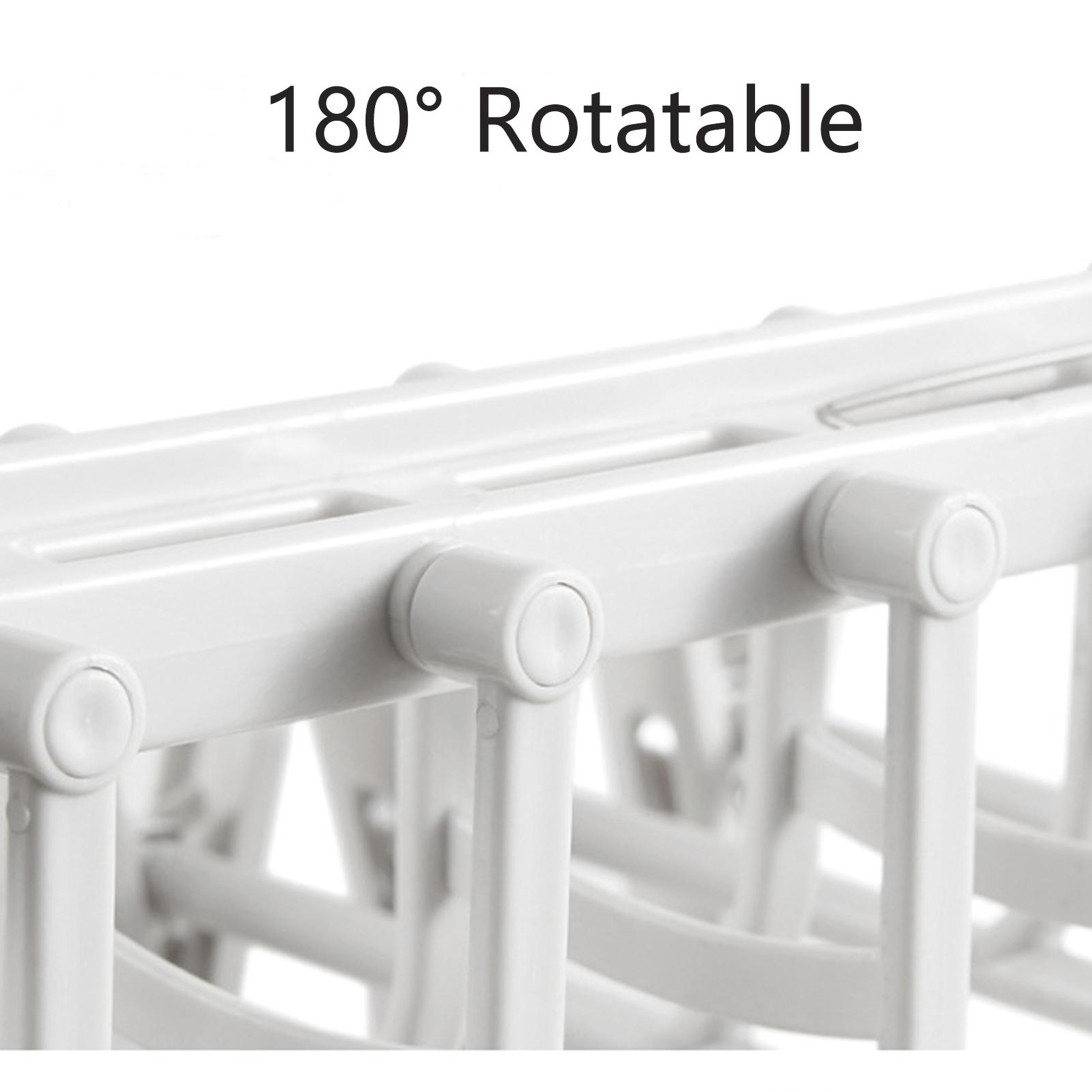 Foldable 360° Swivel Hook Hanger with Clips for Trousers,Shirts,Socks