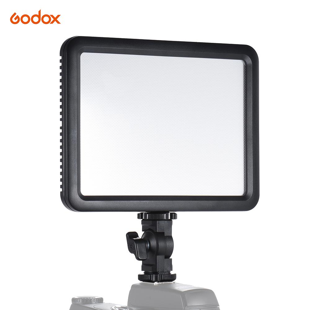 Bảng điều khiển ánh sáng video LED có thể thay đổi độ sáng 12W siêu mỏng chiếu sáng trên máy ảnh 3200K-5600K Godox LEDP120C