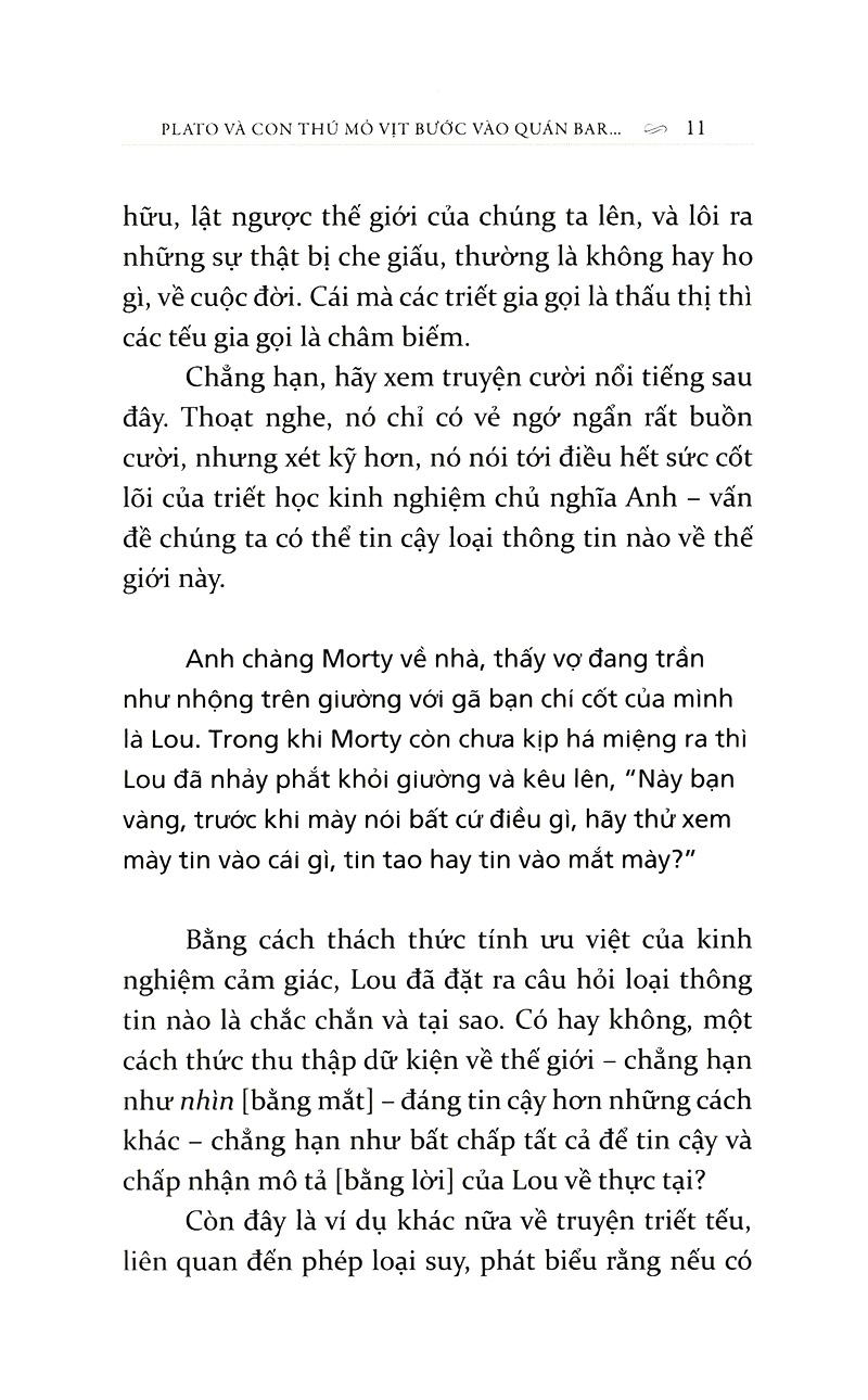 Sách Plato Và Con Thú Mỏ Vịt Bước Vào Quán Bar (Tái Bản 2018 )