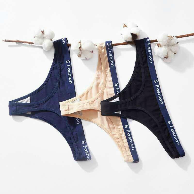 Quần lót lọt khe cotton thời trang cạp chữ cá tính siêu sexy QC/196