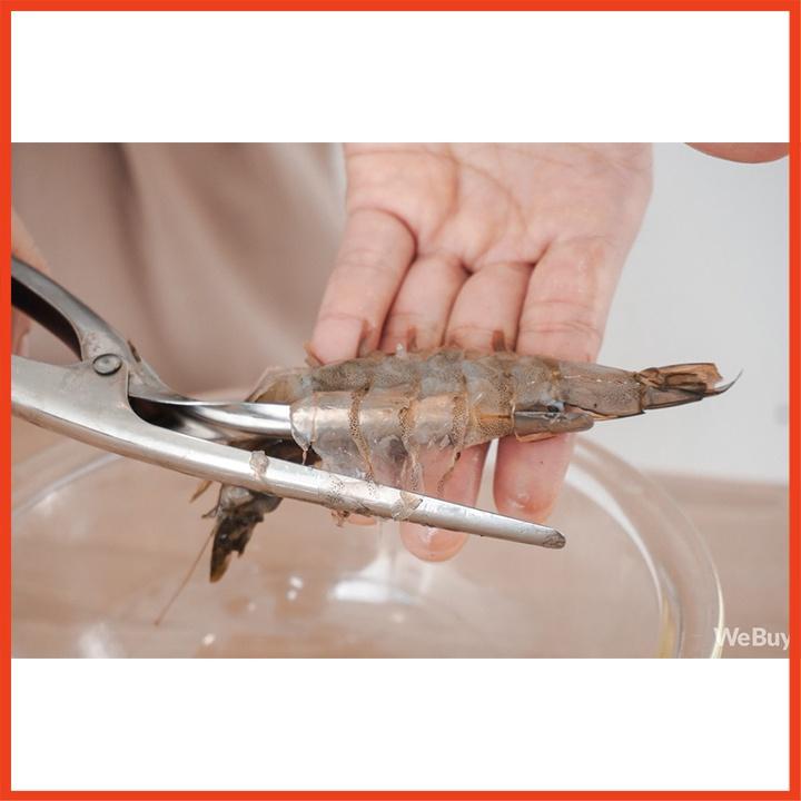 COMBO 2 Dụng Cụ Kìm Tách Lột Vỏ Tôm Chất Liệu Inox Không Gỉ