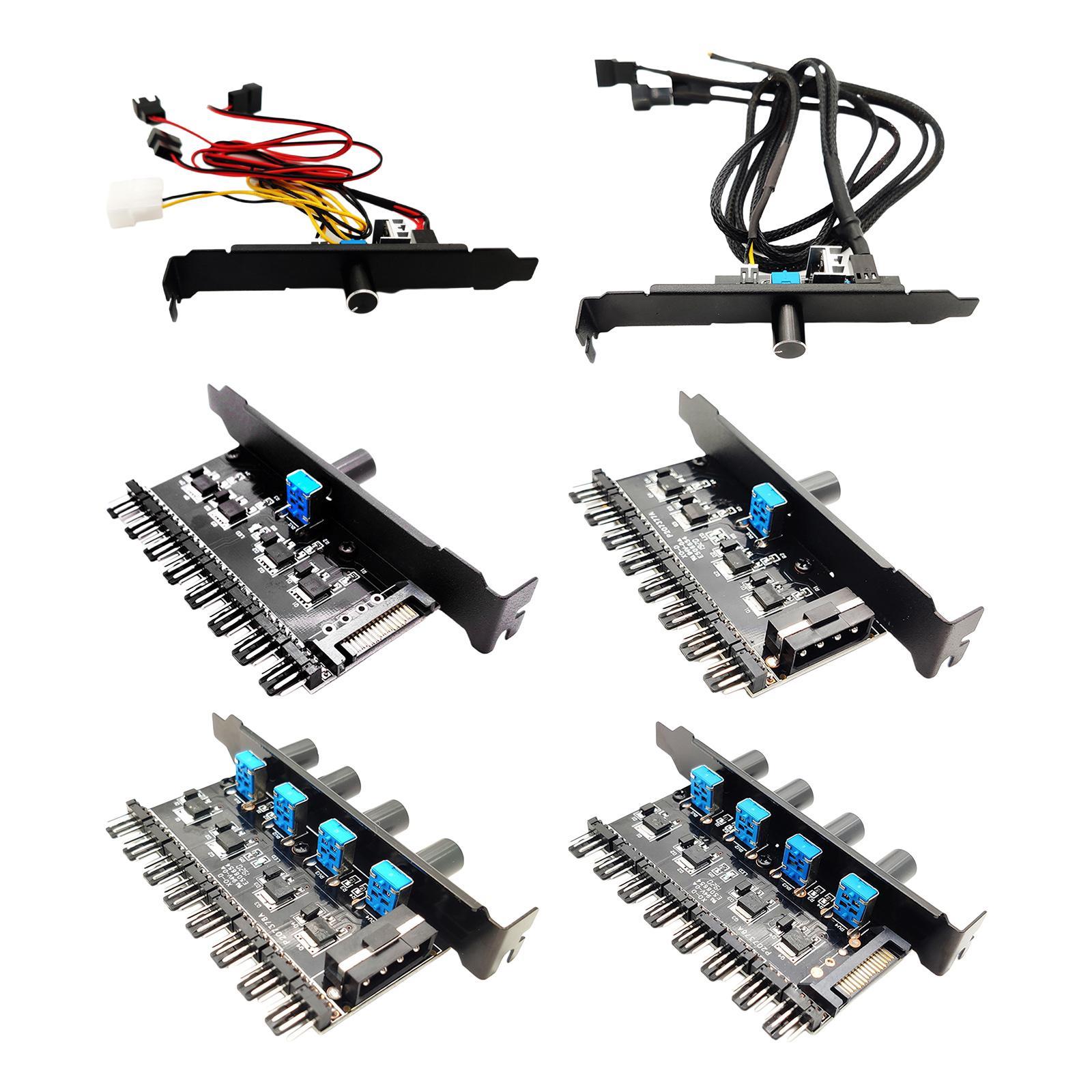12V Computer PC Hub Regulator 3 8 Way 4Pin 3Pin Speed Controller