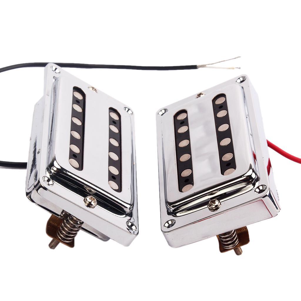 Chrome Double Dual Coil Neck & Bridge Pickup for LP Electric Guitar Parts