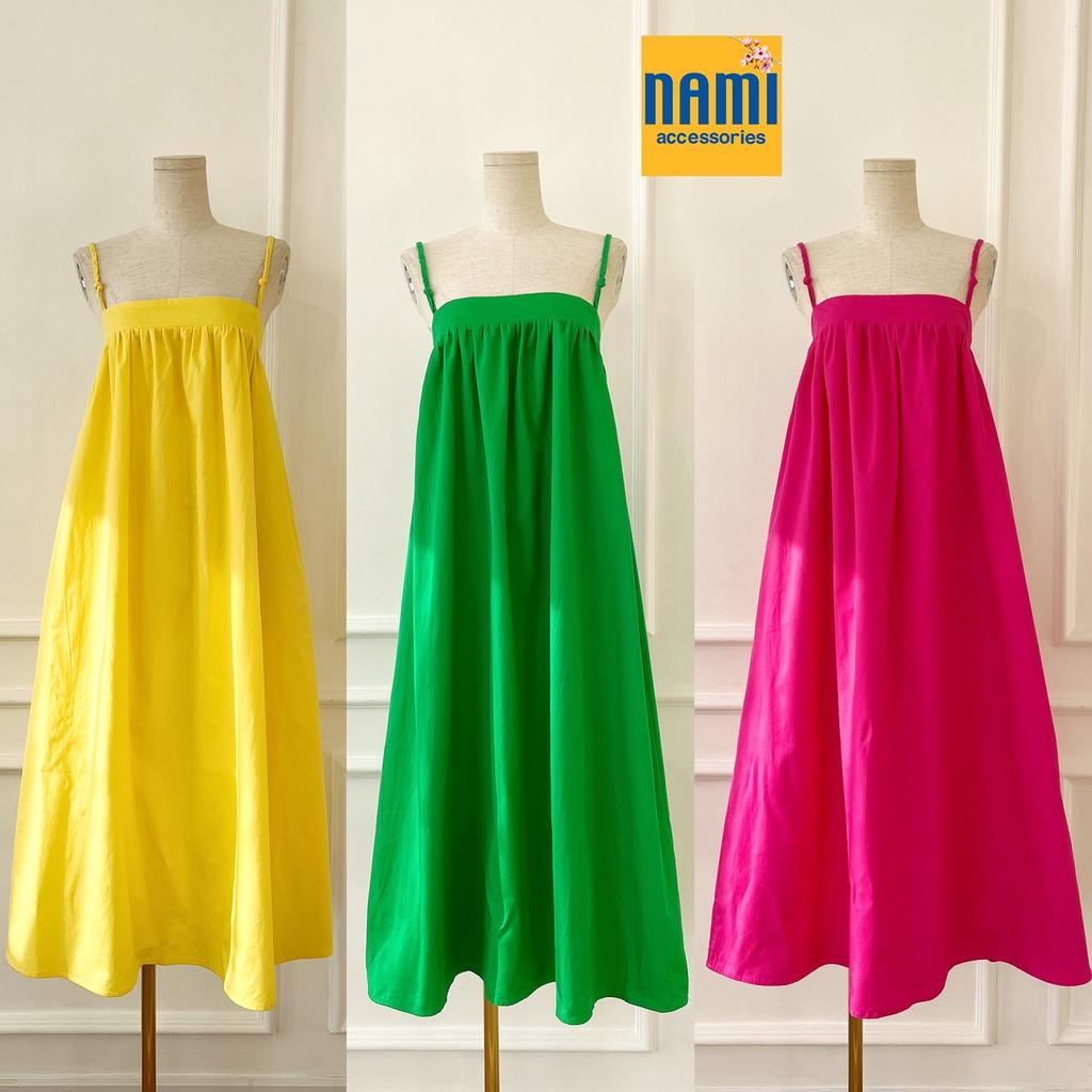 Đầm Babydoll Suông Rộng Dáng Dài Hai Dây Thắt Bím Xinh Xắn Dễ Thương - ATNU040
