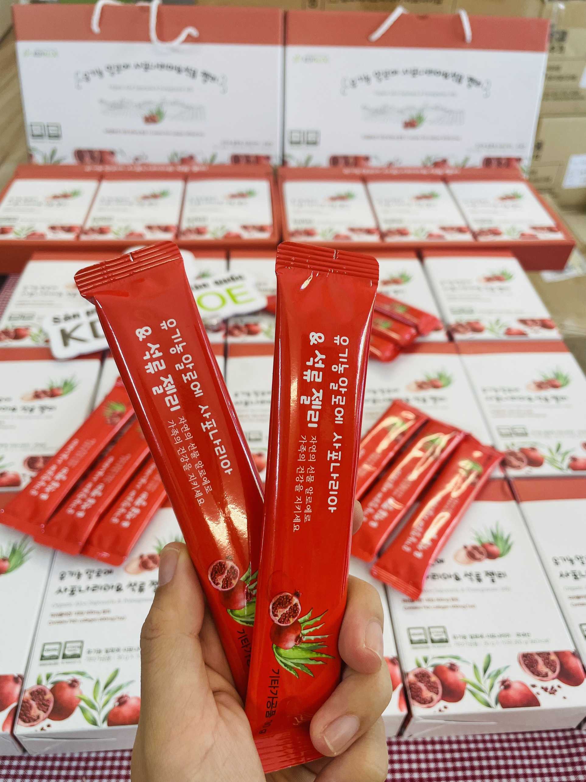 THẠCH COLLAGEN NHA ĐAM SAPONARIA LỰU ĐỎ HỮU CƠ