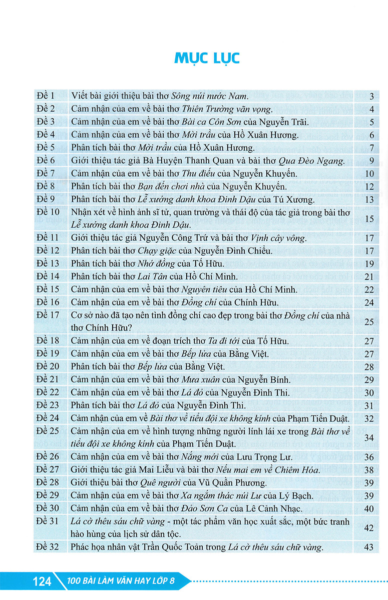 ND - 100 Bài Làm Văn Hay Lớp 8