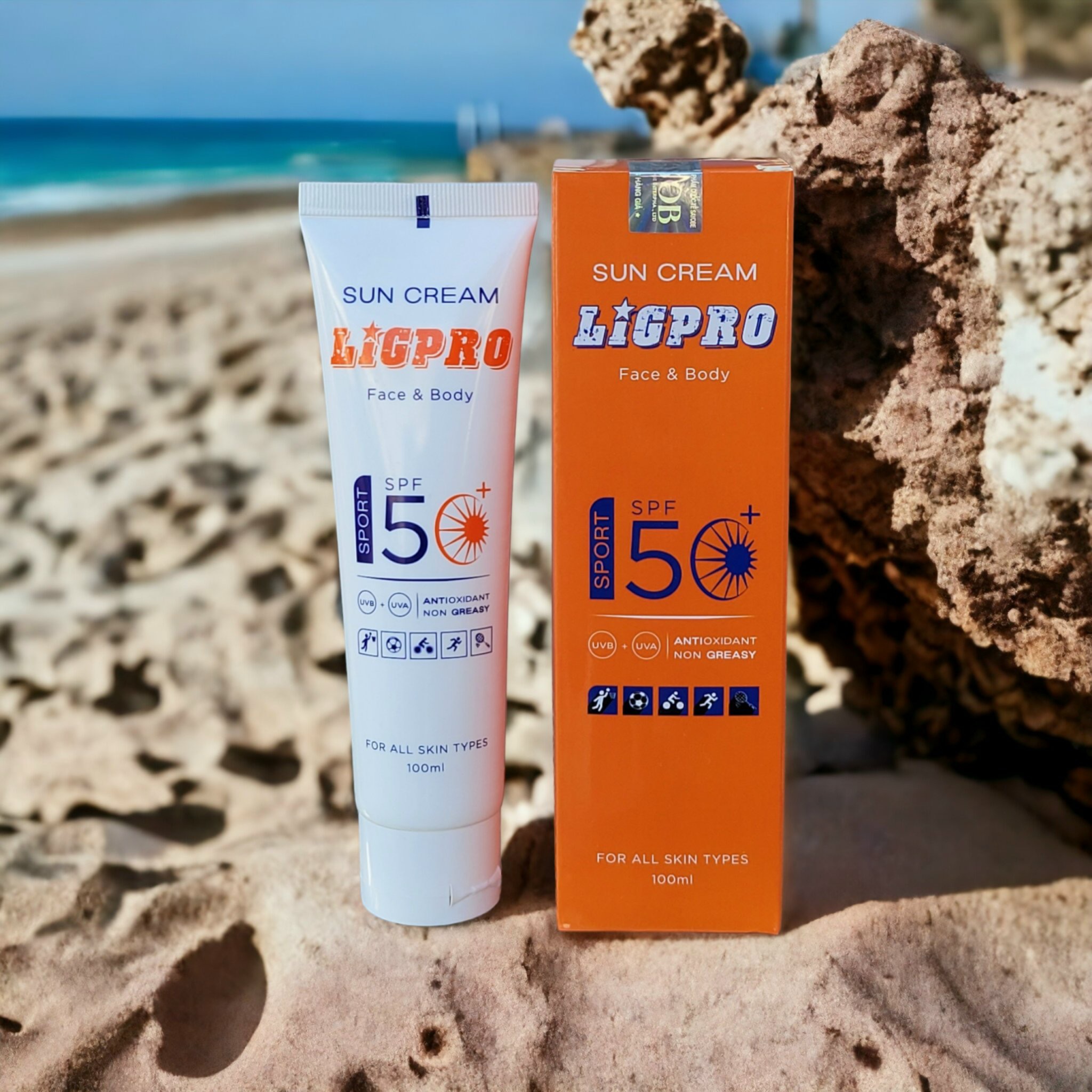 Kem chống nắng face and body Ligpro 100gam