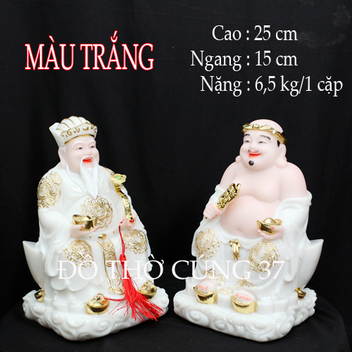 THẦN TÀI THỔ ĐỊA MÀU TRẮNG - BỘT ĐÁ CAO CẤP - HÀNG NHẬP KHẨU