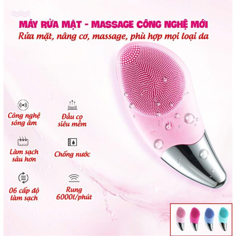 Máy rửa mặt massage hình giọt nước nâng cơ êm dịu, làm sạch da, se khít lỗ chân lông