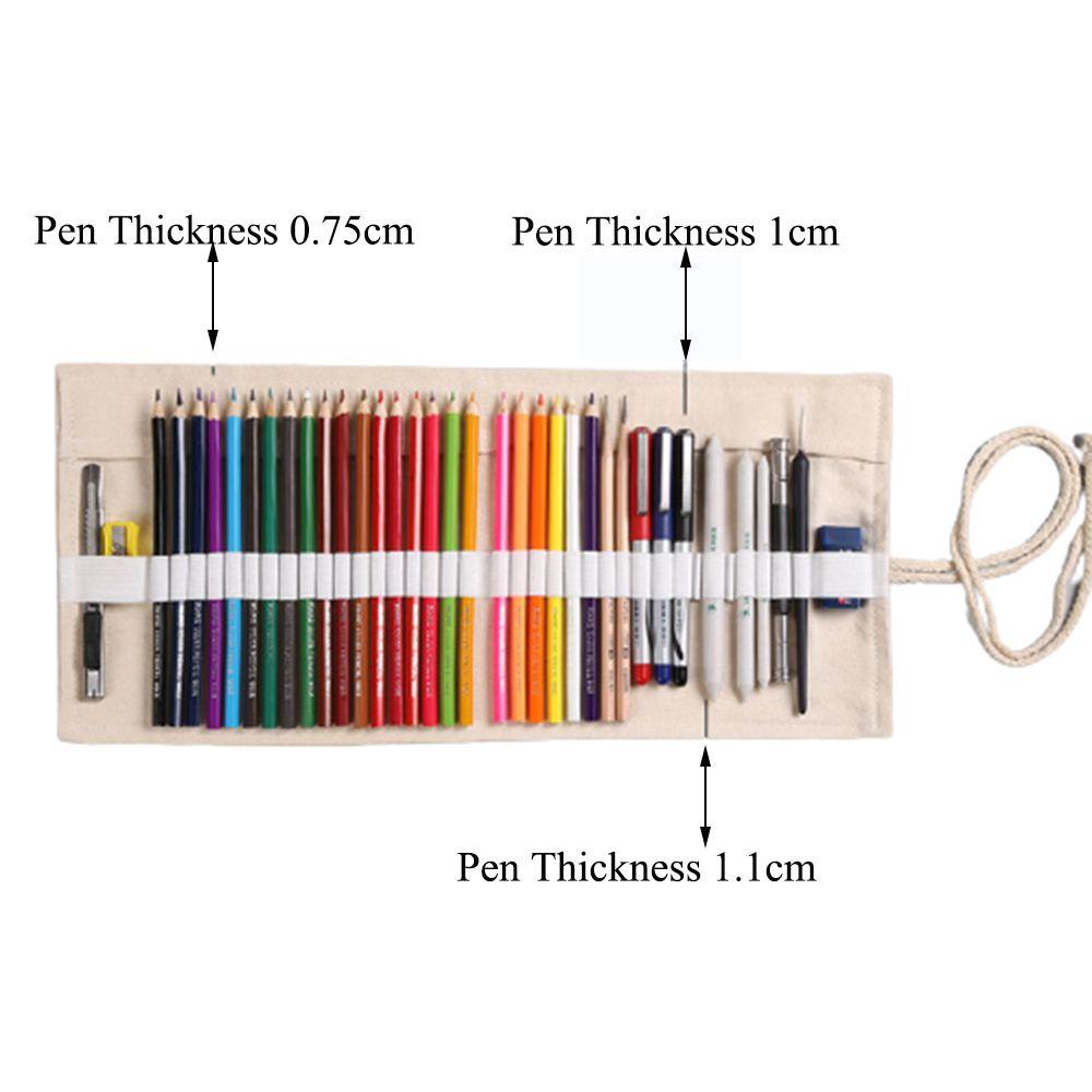 Túi đựng bút bằng vải canvas sức chứa lớn thiết kế dễ thương