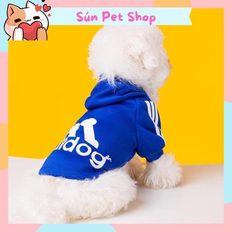 Áo nỉ Hoodie Adidog cho thú cưng, áo mùa đông cho chó mèo