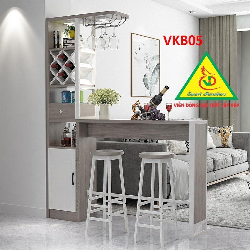 Quầy bar mini kết hợp tủ rượu VKB05 - Nội thất lắp ráp Viendong Adv