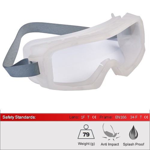 Kính Goggle BOLLE COVERALL AUTOCLAVE COVACLAVE, Tròng Trong Suốt (Có thể hấp tiệt trùng, chống đọng sương)