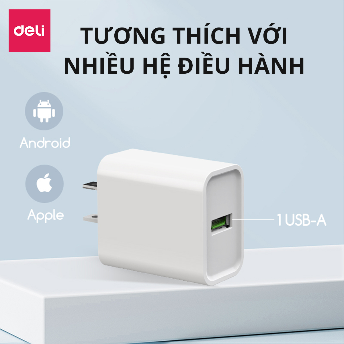 Củ Sạc Nhanh AOKA by Deli 20W Sạc Nhanh Cho Điện Thoại - Siêu Bền Chống Nóng Chống Cháy Nổ hàng chính hãng VS6021