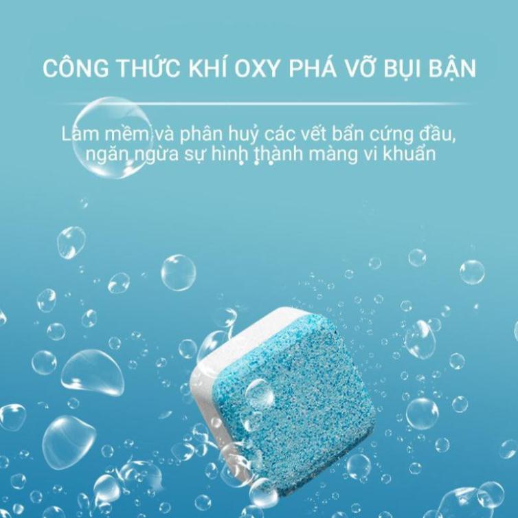 Tẩy lồng máy giặt hộp 12 viên diệt khuẩn, tẩy cặn bẩn máy giặt