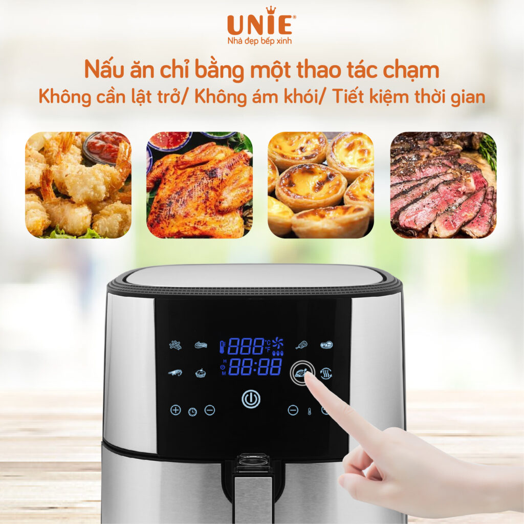 Nồi chiên không dầu UNIE UE-800 công suất 1800W dung tích 8L - Hàng chính hãng