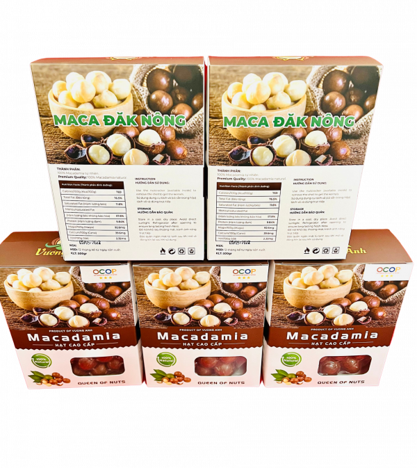 Macca sấy lạnh cao cấp Vương Anh hộp giấy 500g