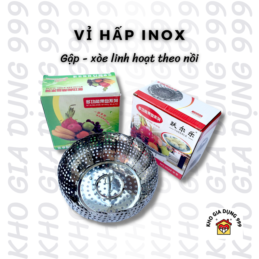 XỬNG HẤP VỈ HẤP INOX - Gập & xòe dễ dàng theo kích thước nồi