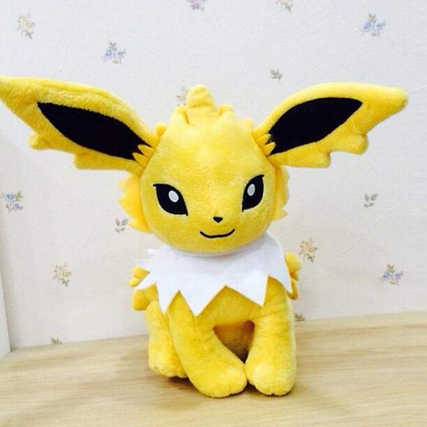 Gấu Bông Pokemon - Eevee Jolteon Hệ Điện (30 Cm) Gb200 (Tặng 1 Móc Khóa Dây Da Pu Đính Đá Lấp Lánh)