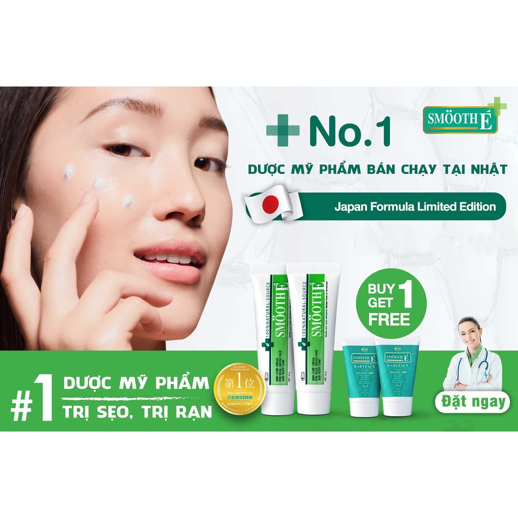 Kem Dưỡng Ẩm Mờ Thâm Mụn Sáng Da Thái Lan Smooth E Cream