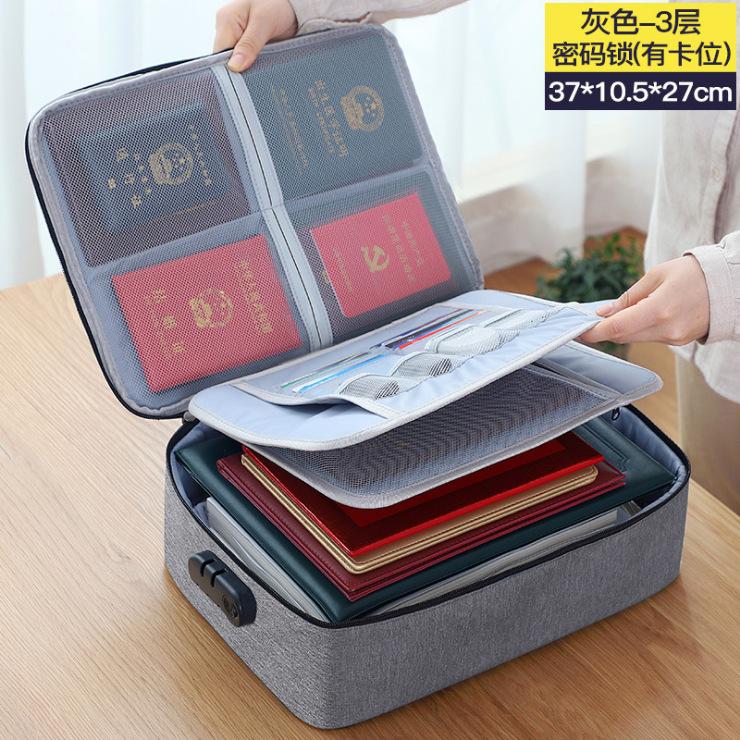 Giá thấp nhất túi đựng tài liệu du lịch chống nước gia đình nhiều lớp hộp đa chức năng dung lượng lớn giấy chứng nhận tài liệu hộ chiếu túi đựng thẻ