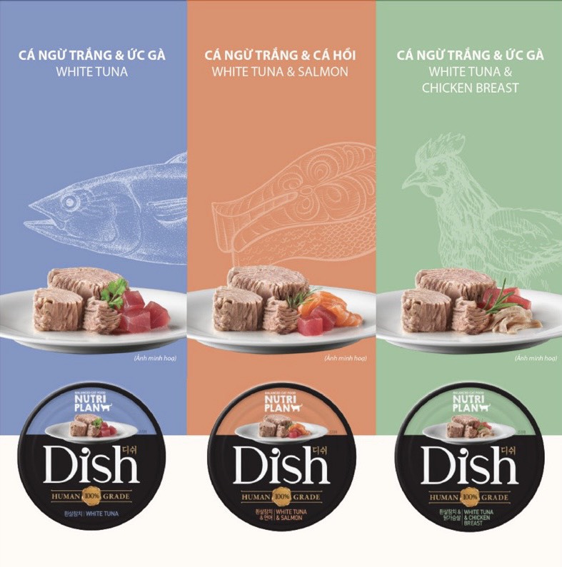 Pate cao cấp cho mèo Nutri Plan Dish 85g nhập khẩu Hàn Quốc