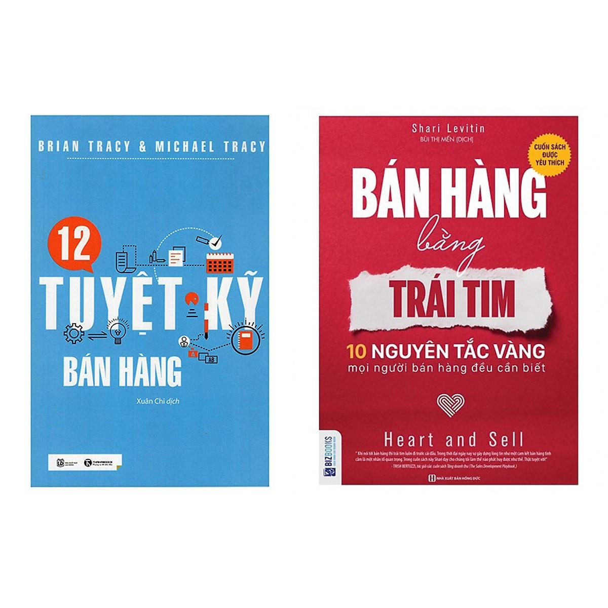 Combo Marketing - Bán Hàng Hay Nhất Trong Tháng: 12 Tuyệt Kỹ Bán Hàng + Bán Hàng Bằng Trái Tim (Bộ 2 Cuốn Chinh Phục Trái Tim Khách Hàng / Tặng Kèm Bookmark Happy Life)