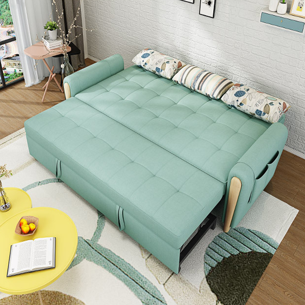 Sofa Giường Góc Chữ L Cao Cấp HGK-19, Ghế Sofa Bed Kéo Ra Thành Giường Tiện Lợi Cho Phòng Khách