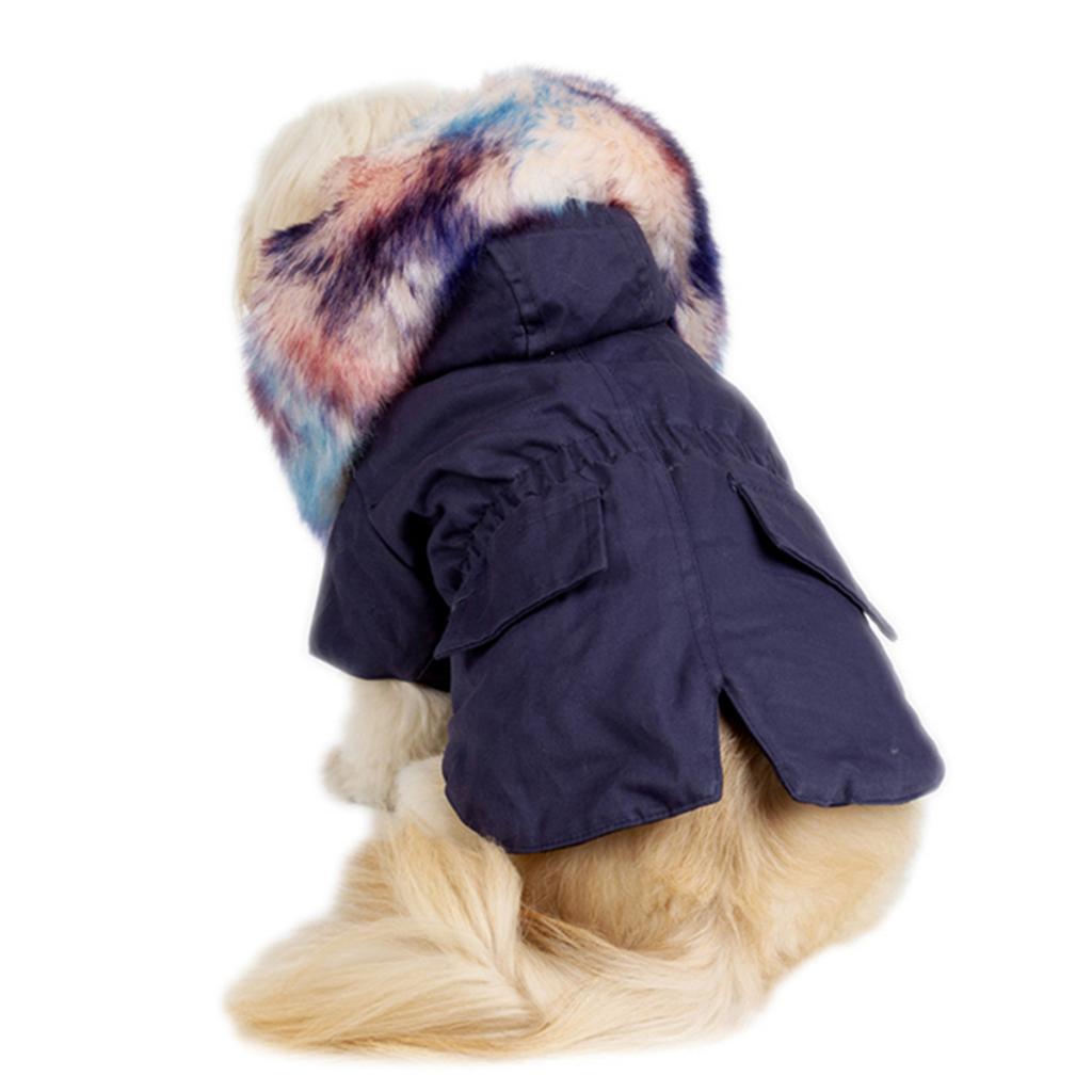 Elasticated  Collar Dog Coat Winter Small Pet Cat Jacket Clothes Apparel