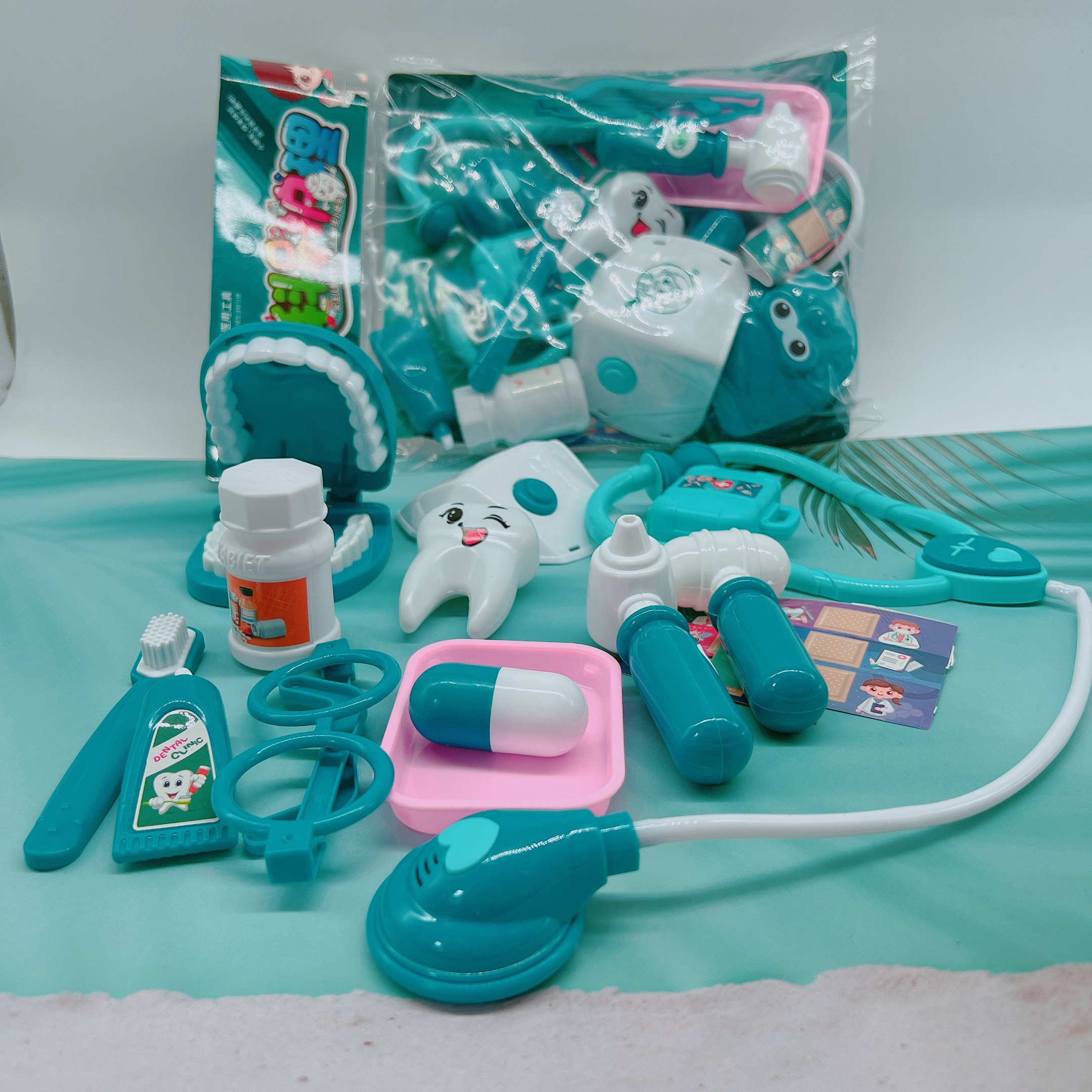 Đồ chơi tập làm bác sĩ nha khoa, đồ chơi bác sĩ khám răng nhựa abs loại 1 - quà tặng phát triển kỹ năng cho bé