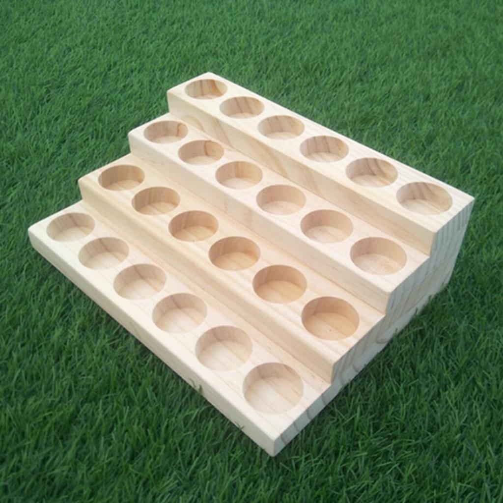 Wooden Essential Oil Storage Rack Aromatherapy Organizer Wood Display Stand - 06