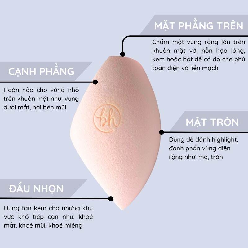 Mút tán nền body BH Cosmetics Makeup Body Sponge