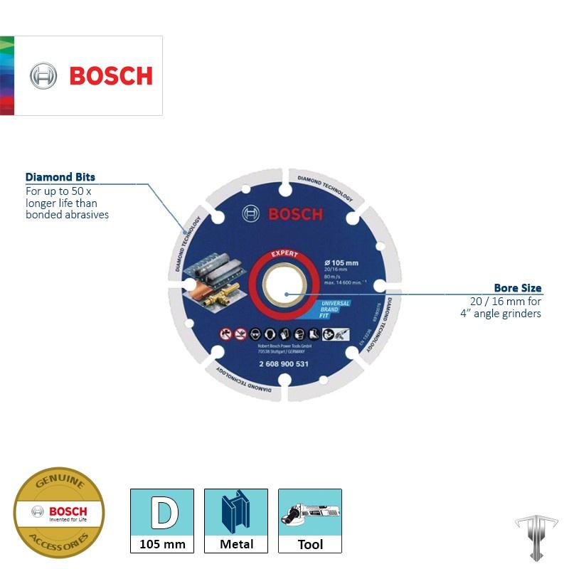 ĐĨA CẮT SẮT KIM CƯƠNG ĐA NĂNG CAO CẤP 105MM BOSCH 2608900531 - CHÍNH HÃNG